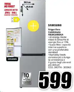 MediaWorld SAMSUNG Frigorifero Combinato RB38C600DSA offerta