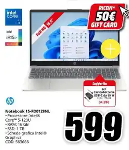 MediaWorld hp Notebook 15-FD0129NL offerta