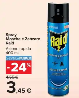 Carrefour Market Spray Mosche e Zanzare Raid offerta