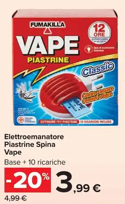 Carrefour Market Elettroemanatore Piastrine Spina Vape offerta