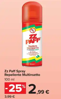 Carrefour Market Zz Paff Spray Repellente Multinsetto offerta