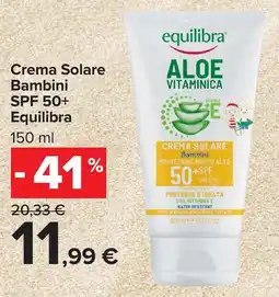 Carrefour Market Crema Solare Bambini SPF 50+ Equilibra offerta
