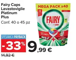 Carrefour Market Fairy Caps Lavastoviglie Platinum Plus offerta
