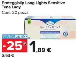 Carrefour Market Proteggislip Long Lights Sensitive Tena Lady offerta