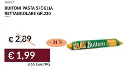 Prezzemolo e Vitale Buitoni pasta sfoglia rettangolare offerta