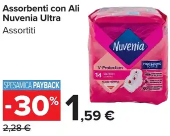 Carrefour Market Assorbenti con Ali Nuvenia Ultra offerta