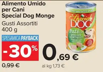 Carrefour Market Alimento Umido per Cani Special Dog Monge offerta