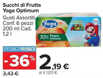 Carrefour Market Succhi di Frutta Yoga Optimum offerta