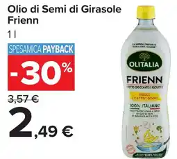 Carrefour Market Olio di Semi di Girasole Frienn offerta
