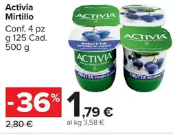 Carrefour Market Activia Mirtillo offerta