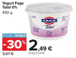 Carrefour Market Yogurt Fage Total 0% offerta