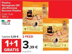 Carrefour Market Piadina Romagnola IGP alla Riminese Riccione Piadina offerta