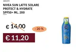 Prezzemolo e Vitale Nivea sun latte solare protect & hydrate SPF50+ offerta