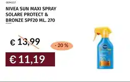 Prezzemolo e Vitale Nivea sun maxi spray solare protect & bronze SPF20 offerta