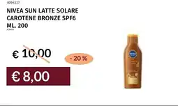 Prezzemolo e Vitale Nivea sun latte solare carotene bronze SPF6 offerta