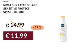 Prezzemolo e Vitale Nivea sun latte solare sensitive protect SPF50+ offerta
