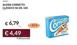 Prezzemolo e Vitale Algida cornetto classico x6 offerta