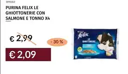 Prezzemolo e Vitale Purina felix le ghiottonerie con salmone e tonno x4 offerta