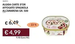 Prezzemolo e Vitale Algida carte d'or affogato spagnola all'amarena offerta