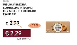 Prezzemolo e Vitale Misura fibrextra ciambelline integrali con gocce di cioccolato x 6 offerta