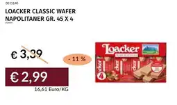 Prezzemolo e Vitale Loacker classic wafer napolitaner offerta