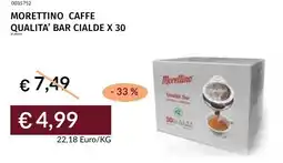 Prezzemolo e Vitale Morettino caffe qualita' bar cialde x 30 offerta