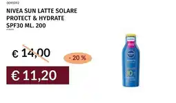 Prezzemolo e Vitale Nivea sun latte solare protect & hydrate spf30 offerta