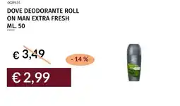 Prezzemolo e Vitale Dove deodorante roll on man extra fresh offerta