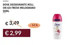 Prezzemolo e Vitale Dove deodorante roll on go fresh melograno offerta