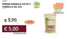 Prezzemolo e Vitale Mimina granola cocco e cannella offerta
