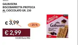 Prezzemolo e Vitale Galbusera biscobarretta proteica al cioccolato offerta
