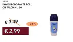 Prezzemolo e Vitale Dove deodorante roll on talco offerta