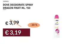Prezzemolo e Vitale Dove deodorate spray dragon fruit offerta
