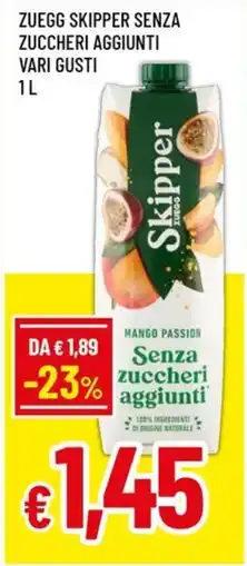 A&O Zuegg skipper senza zuccheri aggiunti offerta