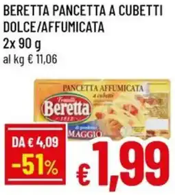 A&O Beretta pancetta a cubetti dolce/affumicata offerta