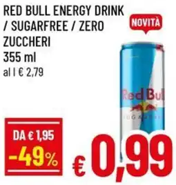 A&O Red bull energy drink / sugarfree / zero zuccherix offerta