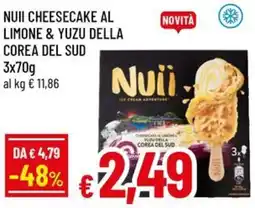 A&O Nuii cheesecake al limone & yuzu della corea del sud offerta