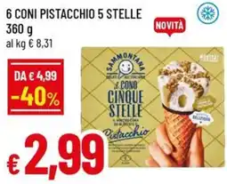 A&O 6 coni pistacchio 5 stelle offerta