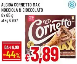 A&O Algida cornetto max nocciola & cioccolato offerta
