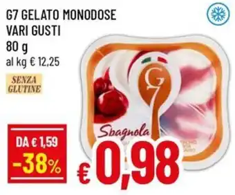 A&O G7 gelato monodose offerta