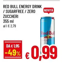 Famila RED BULL ENERGY DRINK / SUGARFREE / ZERO ZUCCHERI offerta