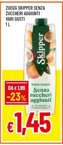 Famila Zuegg Skipper Senza Zuccheri Aggiunti Vari Gusti offerta
