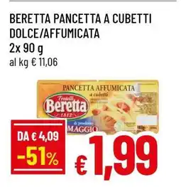 Famila Beretta Pancetta a Cubetti Dolce/Affumicata offerta
