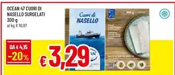 Famila OCEAN 47 CUORI DI NASELLO SURGELATI offerta