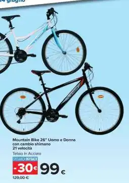 Carrefour Mountain Bike 26 Uomo e Donna offerta
