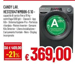 Famila CANDY LAV. HES12104TWMB6B-S 10 offerta