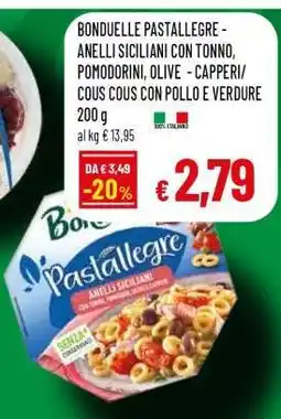 Famila BONDUELLE pastallegre offerta