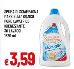 Famila SPUMA DI SCIAMPAGNA MARSIGLIA/BIANCO PURO LAVATRICE IGIENIZZANTE offerta