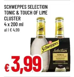 Famila Schweppes Selection Tonic & Touch of Lime Cluster offerta