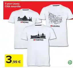 Carrefour T-shirt Uomo Città assortite offerta
